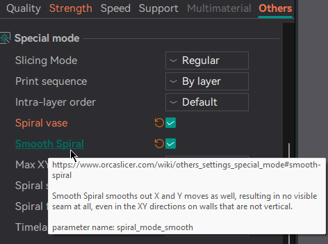 Smooth Spiral Setting